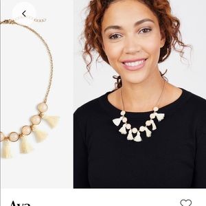 Ava Tassel Piñata Necklace - White